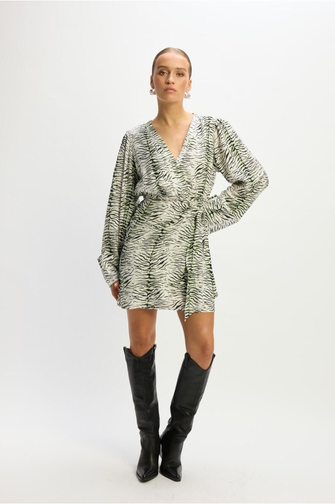WOVEN ZEBRA WRAP DRESS LISELLE R2505331693 950 ZEBRA